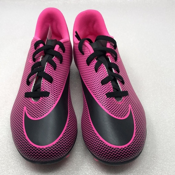 Nike Cleats Kids Bravata II FG Size 5Y Pink & Black - Picture 6 of 11